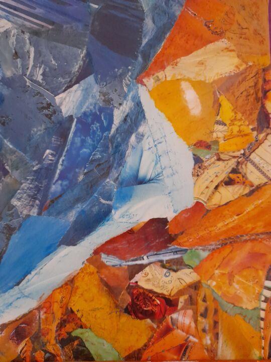 Kolaże zatytułowany „Orblue” autorstwa Caro, Oryginalna praca, Kolaże