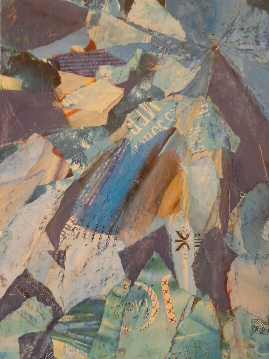 Kolaże zatytułowany „Bluepara” autorstwa Caro, Oryginalna praca, Kolaże