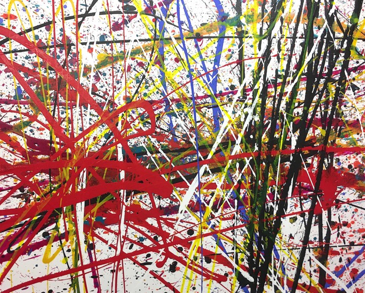Pintura titulada "Impulse 5" por Dam Domido, Obra de arte original, Acrílico Montado en Bastidor de camilla de madera