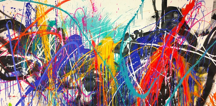 Pintura titulada "Impulse 3" por Dam Domido, Obra de arte original, Acrílico