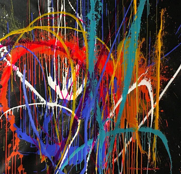 Pintura titulada "Impulse 2" por Dam Domido, Obra de arte original, Acrílico
