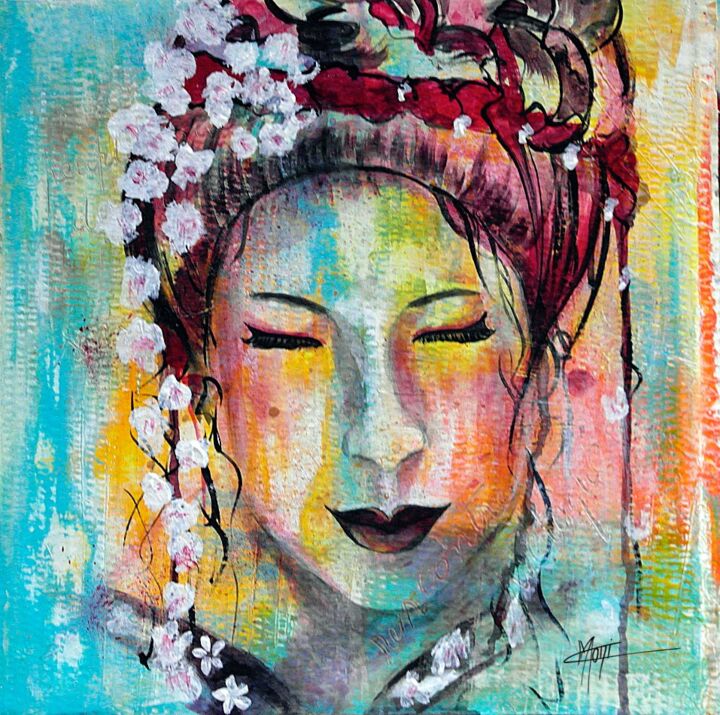 绘画,  14.2x14.2 in 