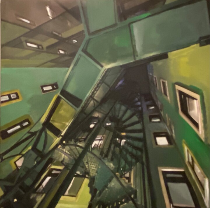 Peinture intitulée "Stairway - only the…" par Paule Caron, Œuvre d'art originale, Acrylique