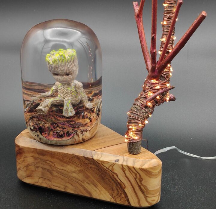 雕塑 标题为“Lampe d'ambiance BA…” 由Joseph Ducrocq (MATLAB STUDIO), 原创艺术品, 树脂