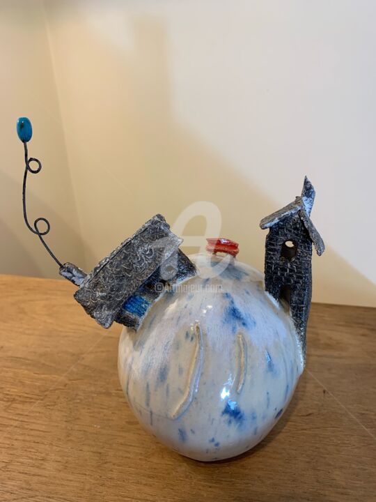 Sculpture titled "Gaia d’Inverno" by D.J.Sculpteur, Original Artwork, Terra cotta