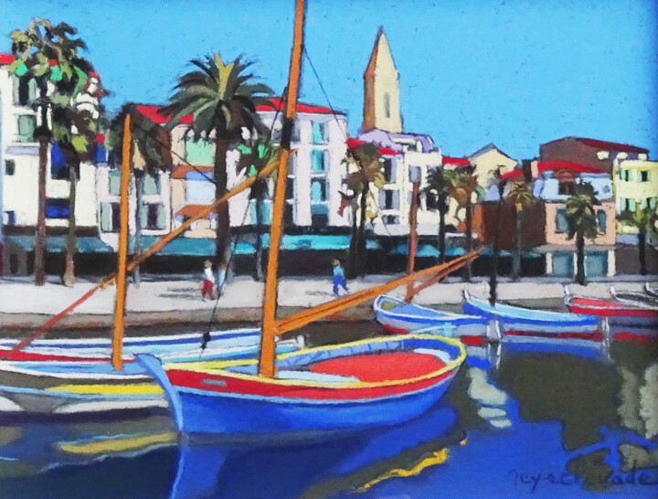 Sanary, le port 绘画, 9.5x11.4 in