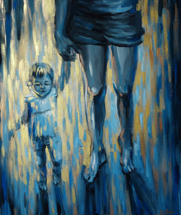 Pittura intitolato "WAY- acrylic painti…" da Nadezhda Zueva, Opera d'arte originale, Acrilico Montato su Telaio per barella…