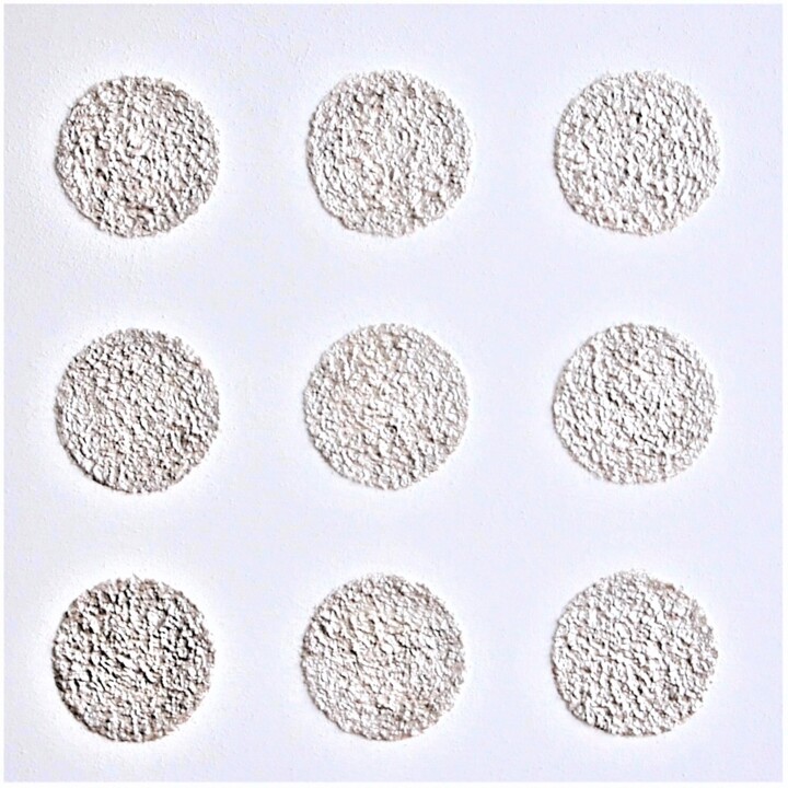 9 silver circles - object 69 绘画, 19.7x19.7 in