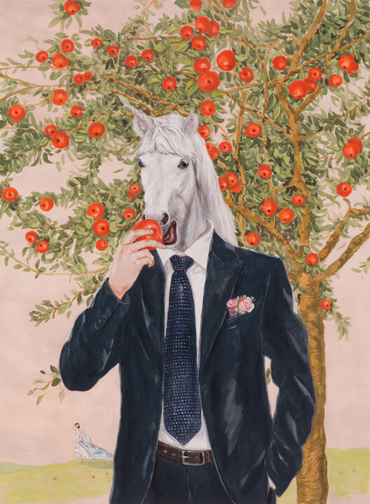 Unicorn and Eden Apple 图画, 28.4x20.5 in