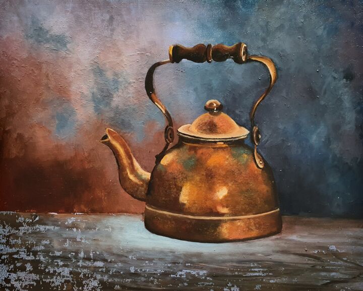 Pintura titulada "Kettle (3)" por Tatiana Karchevskaya, Obra de arte original, Oleo Montado en Bastidor de camilla de madera