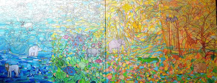 绘画,  31.5x78.7 in 