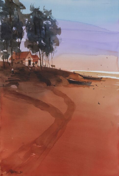 Chapel by the sea Картина, 22x15 in