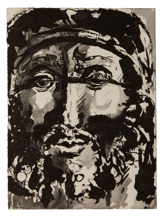 Dessin intitulée "Salomon" par Marcel Mariono, Œuvre d'art originale, Encre