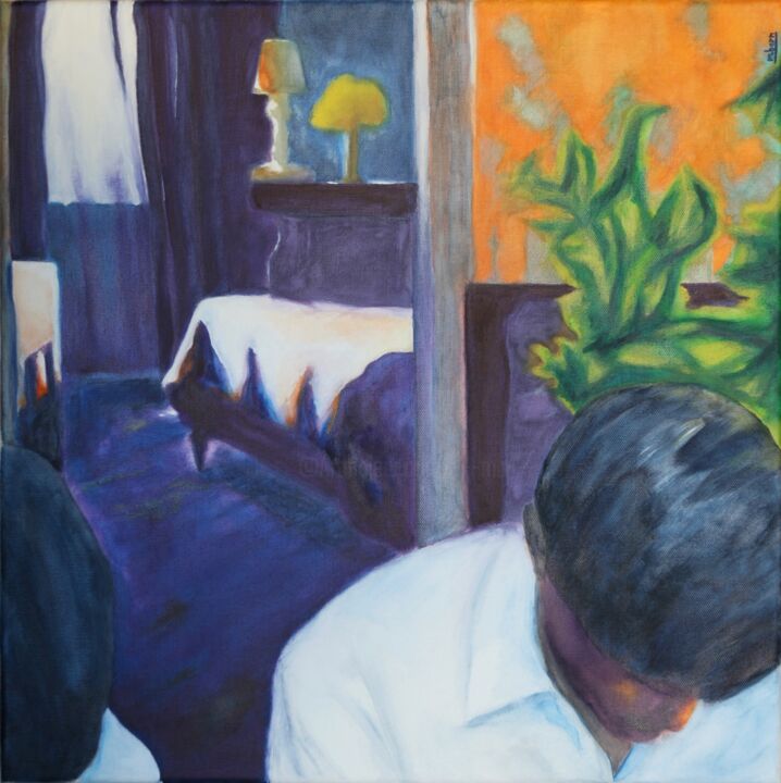 SCENE 12 ou Recueillement 绘画, 19.7x19.7 in