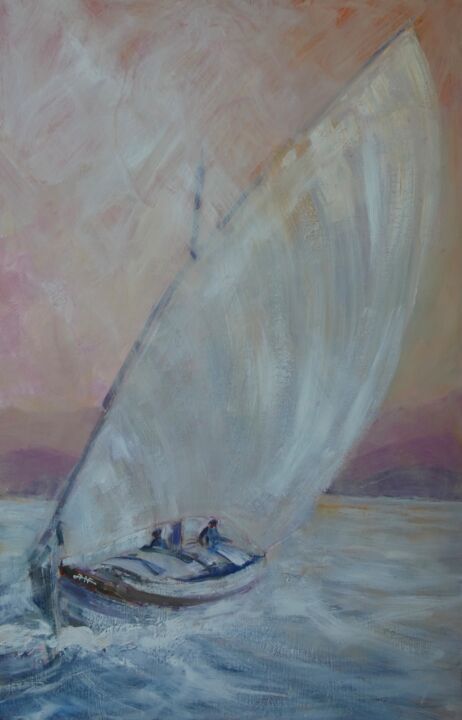 Barque catalane 绘画, 39.4x25.6 in