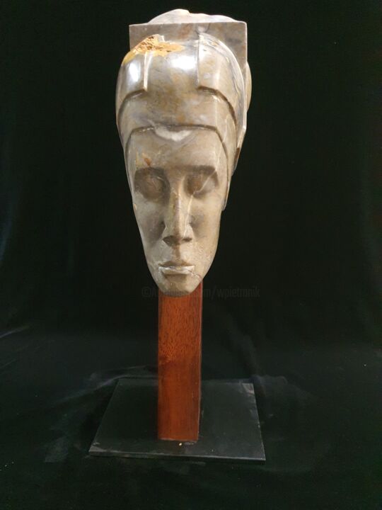 CARYATID 雕塑, 18.1x7.1 in