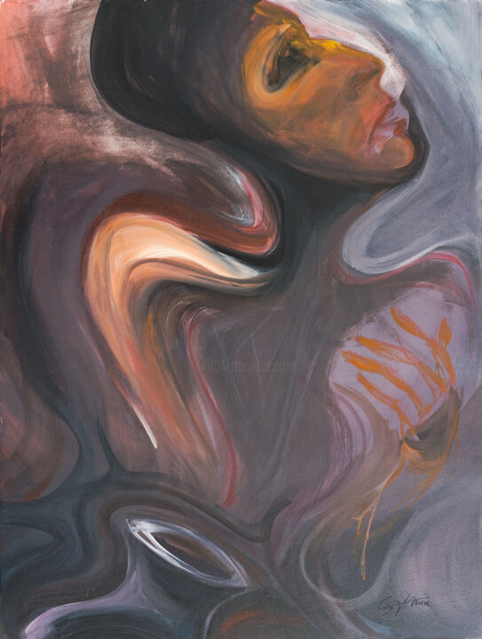 Le secret - The Secret 绘画, 23.6x17.7 in