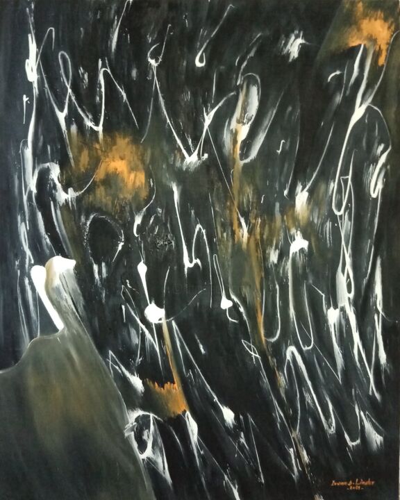 La révolte des Esprits 绘画, 11.8x9.5 in