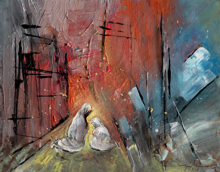 Prayer For The World 绘画, 11x14.2 in