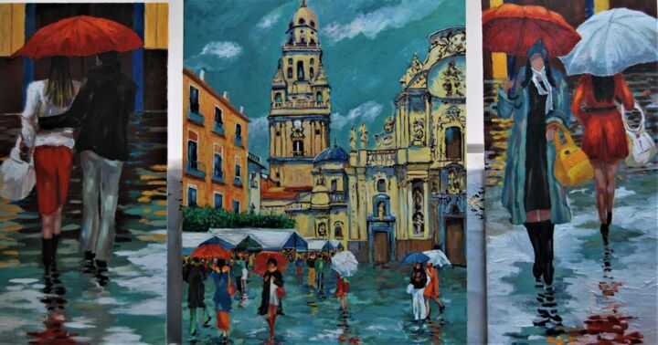 Catedral de Murcia 绘画, 39.4x71.3 in
