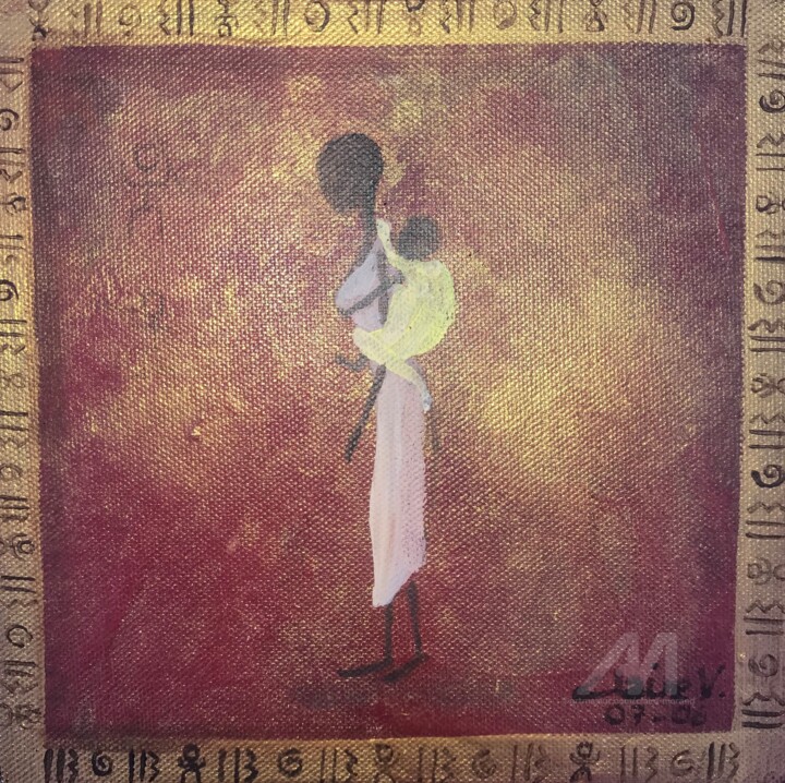Africa1 绘画, 7.9x7.9 in