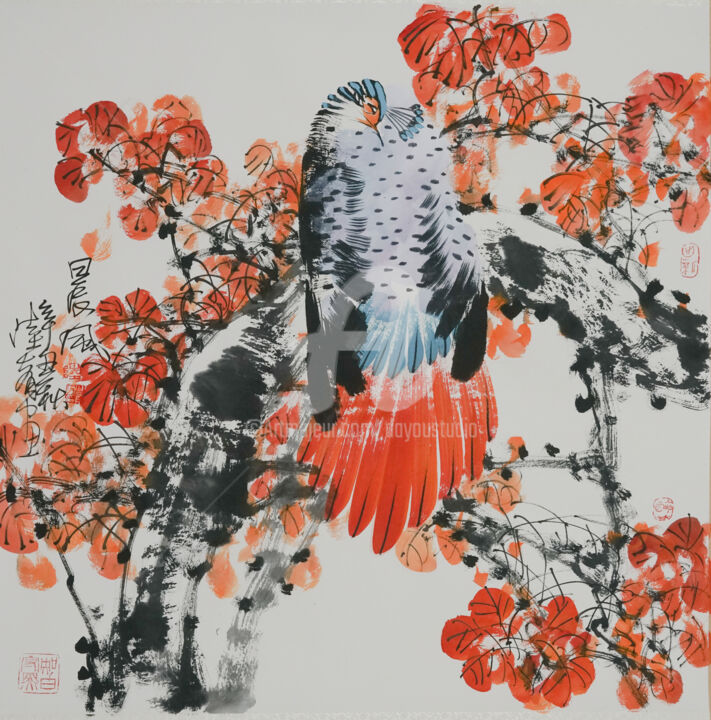 Malerei mit dem Titel "Morrowind 晨风 （No.19…" von Dayou Lu, Original-Kunstwerk, Pigmente