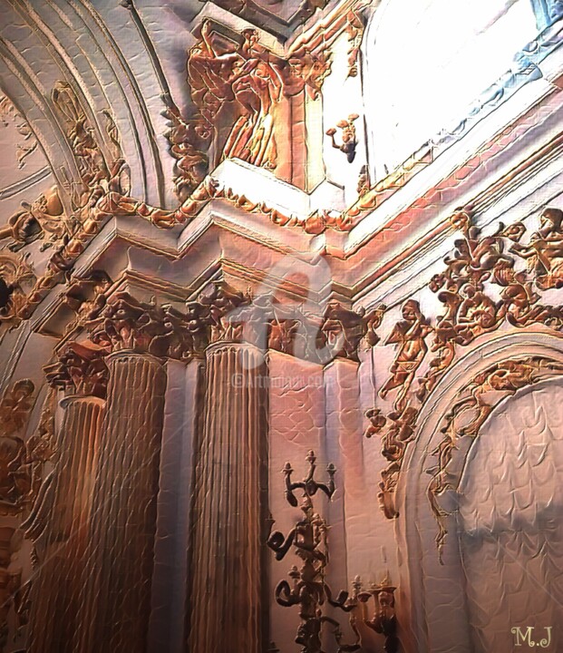 Arts numériques intitulée "Luxurious baroque a…" par Armajay, Œuvre d'art originale, Peinture numérique