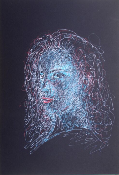 young girl 32 图画, 18.5x12.6 in