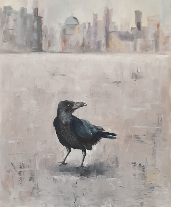 "Crow chick" başlıklı Tablo Tatiana Karchevskaya tarafından, Orijinal sanat, Petrol