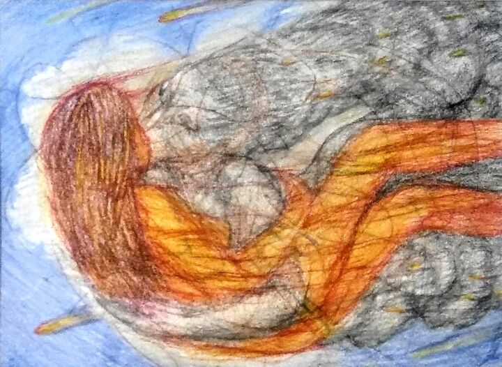 Smoke Loves Fire 图画, 6x8 in