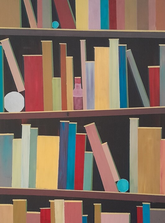 Modern cubist art , acrylic painting . 绘画, 31.5x23.6 in