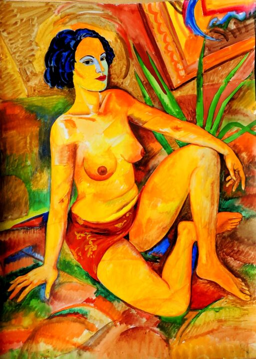0168 Erotica 绘画, 16.9x11.8 in