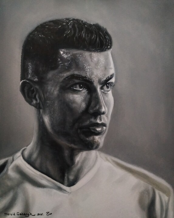 Pintura titulada "Cristiano the legend" por Jahangir Seyidov, Obra de arte original, Oleo Montado en Bastidor de camilla de…