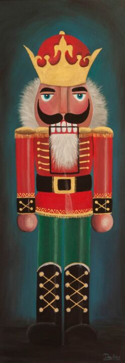 Painting titled "Nutcracker 2" by Ildikó Dallos-Nagy (DallosArt), Original Artwork, Acrylic Mounted on Wood Stretcher frame