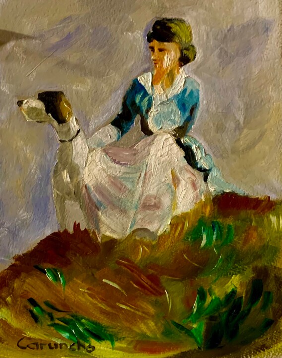 Pintura titulada "La colina" por Mónica Caruncho Fontela, Obra de arte original, Oleo