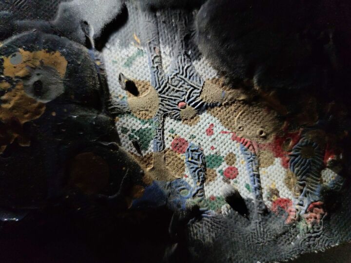 Painting titled "Miracoules structur…" by Reiner Poser, Original Artwork, Wax