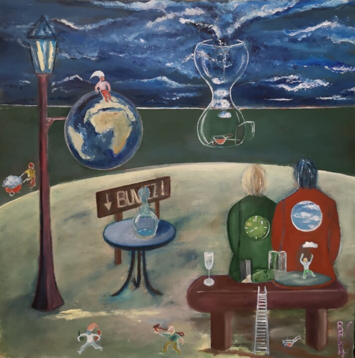 Peinture intitulée "Temps figé" par Ralph.S, Œuvre d'art originale, Huile
