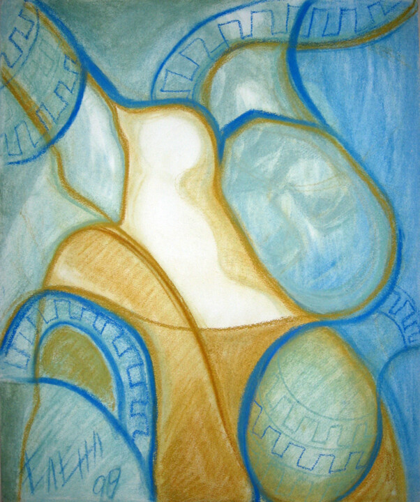 Amphoras and persons 绘画, 25.6x19.7 in