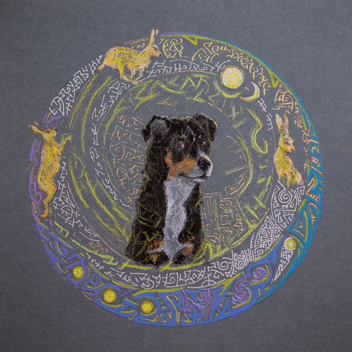 Drawing titled ""The last circle"" by Fefa Koroleva, Original Artwork, Acrylic