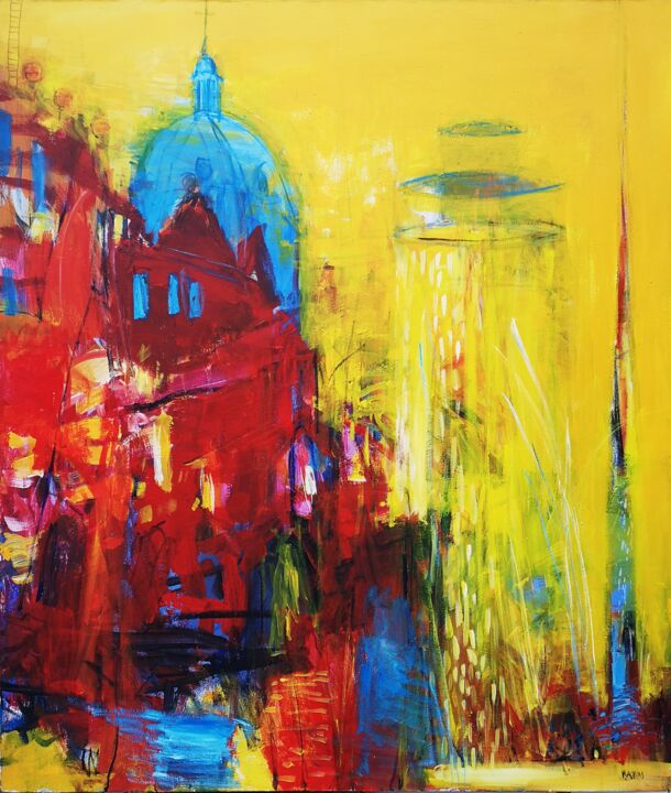 Painting titled "Dublin Spike" by Vytautas Kaunas, Original Artwork, Acrylic