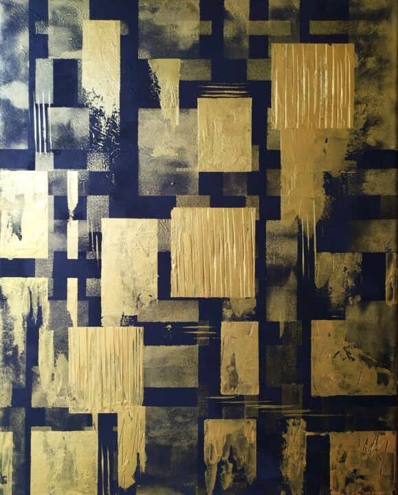 Gold on black
