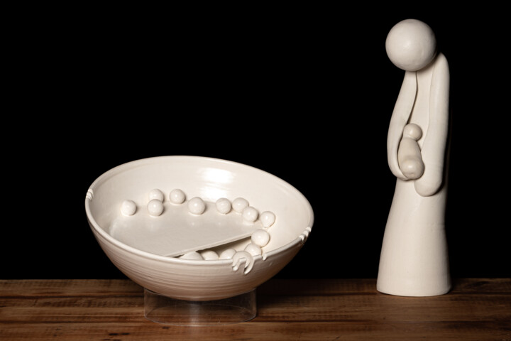 Bouillon de boules 雕塑, 4.3x9.8 in