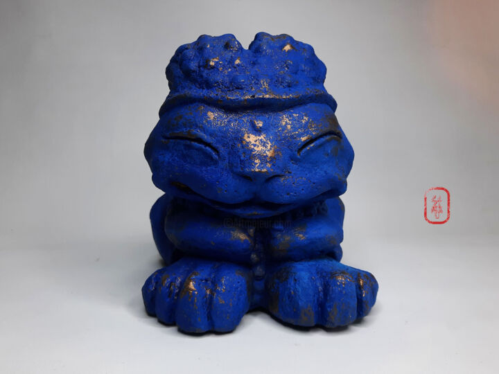 Sculpture titled "Заяц Дзен" by Dmitriy Zazimko, Original Artwork, Concrete