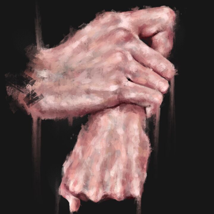 数字艺术 标题为“Trust hands” 由Anastasia Semenova, 原创艺术品, 数字油画