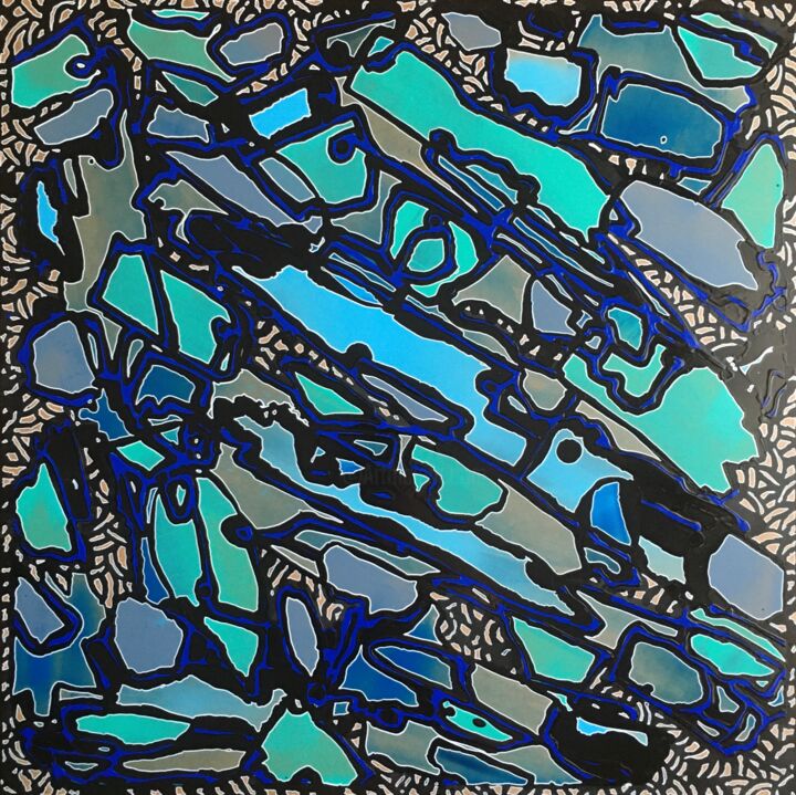 "LIBELLULE" başlıklı Tablo Xaro tarafından, Orijinal sanat, Akrilik Ahşap panel üzerine monte edilmiş