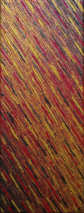 Painting titled "Texture couteau dor…" by Jonathan Pradillon, Original Artwork, Acrylic Mounted on Wood Stretcher frame