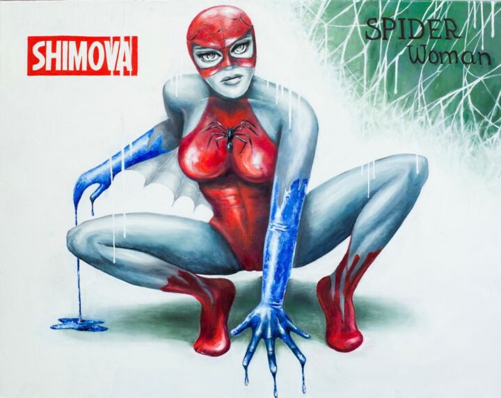 Spider Woman 绘画, 30x39 in