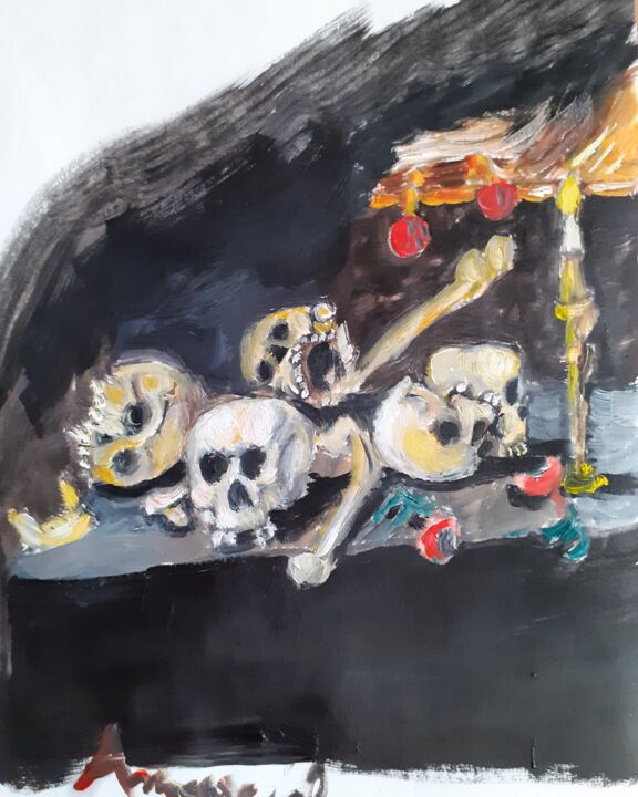 Vanitas Del Veritas 绘画, 9.8x7.9 in