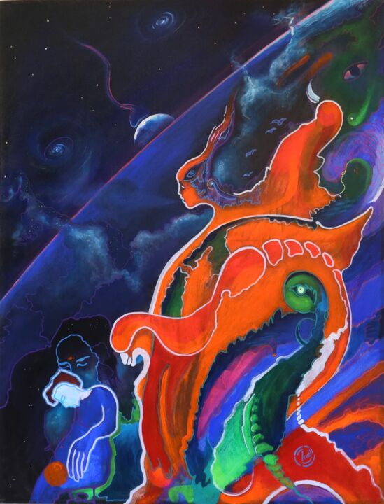 Etre un soleil 绘画, 45.9x35.2 in