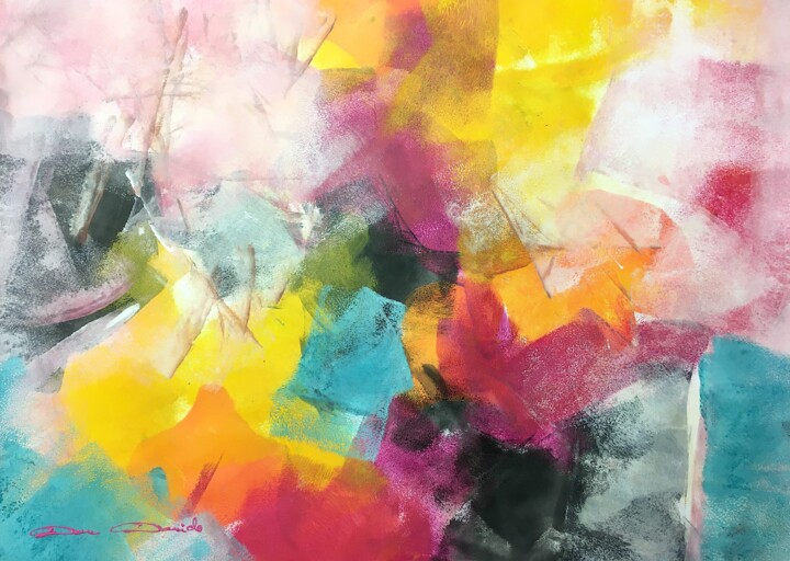 Peinture intitulée "Abstraction 182 025" par Dam Domido, Œuvre d'art originale, Acrylique